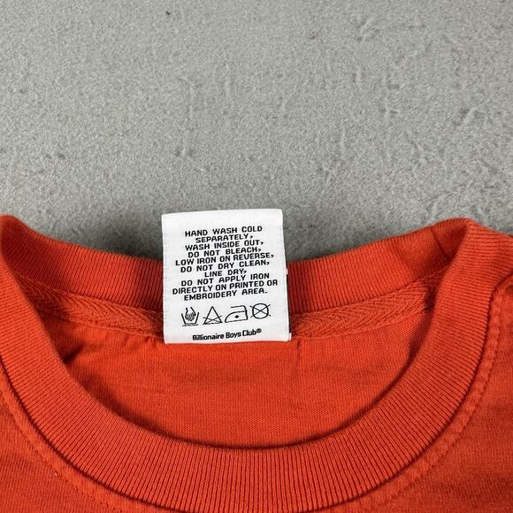 Billionaires Boys Club T Shirt Men’s Large Orange Short Sleeve Pull Over Graphic - Picture 9 of 16